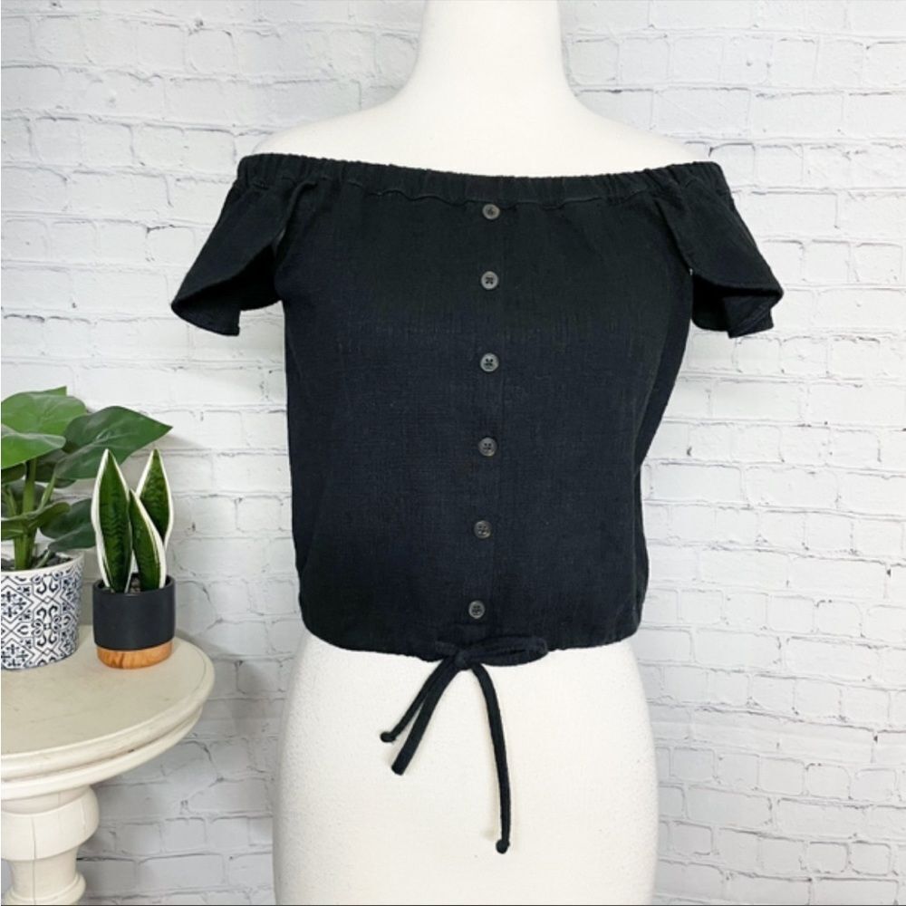 Madewell xs black blouse